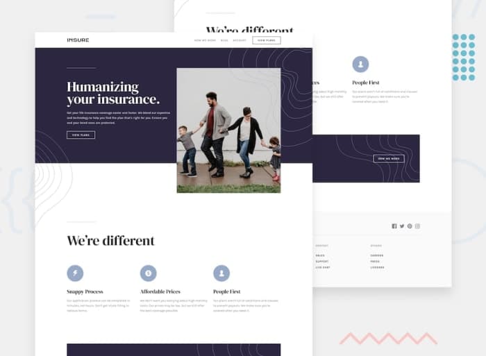 Insure landing page