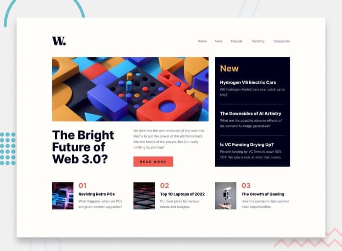 News homepage